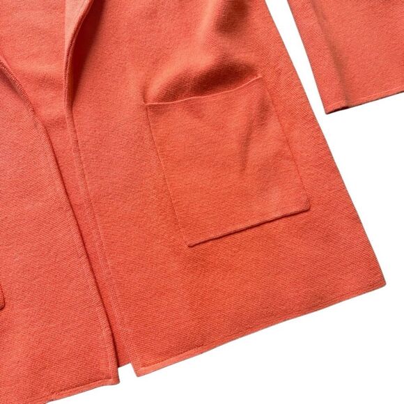 J.Crew 365 Sophie Open-Front Knit Blazer Cardigan Orange Large. - Picture 4 of 6